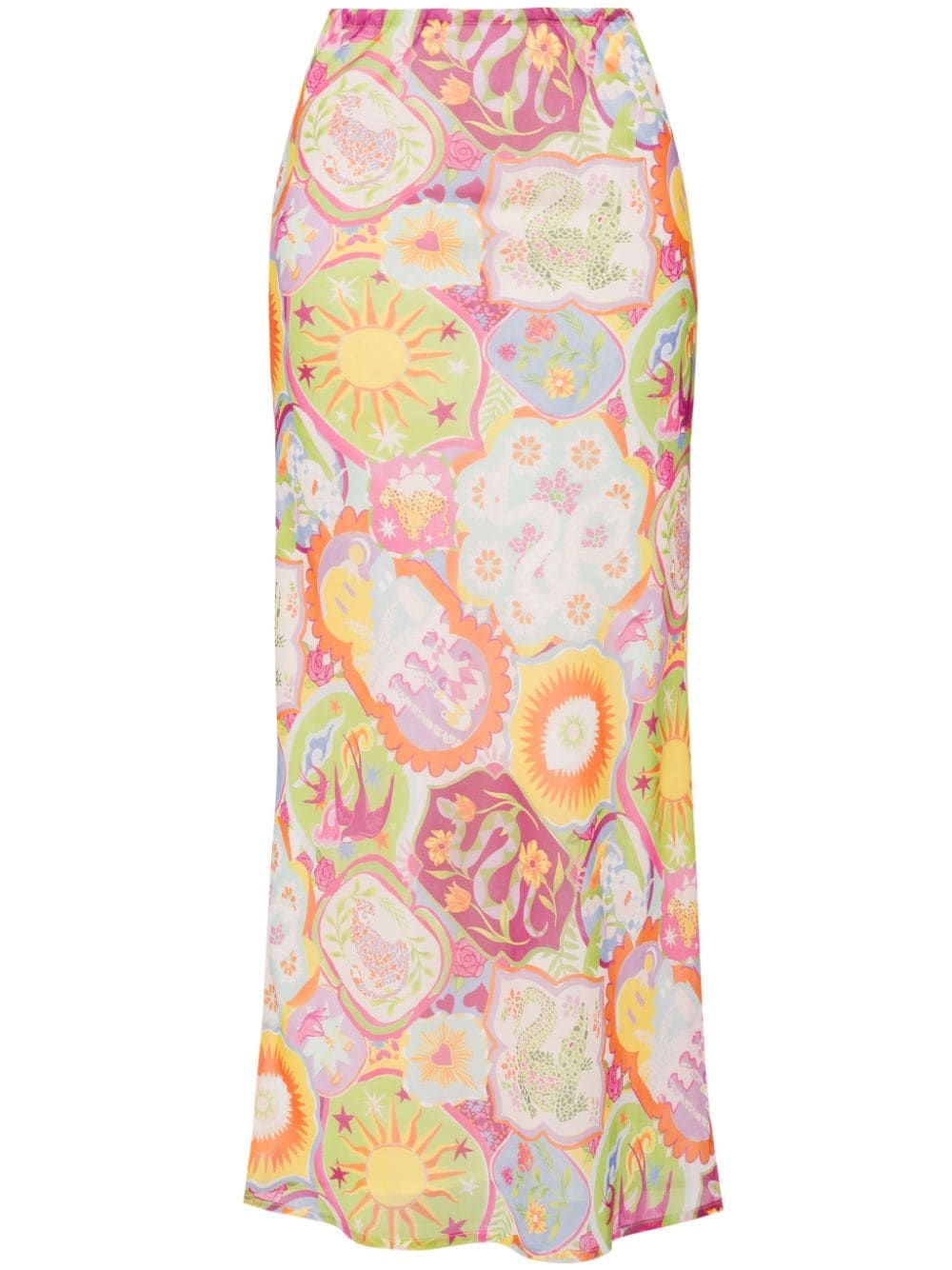 Never Fully Dressed Petite Maxi Skirt In Mixed Sunshine Print-multi