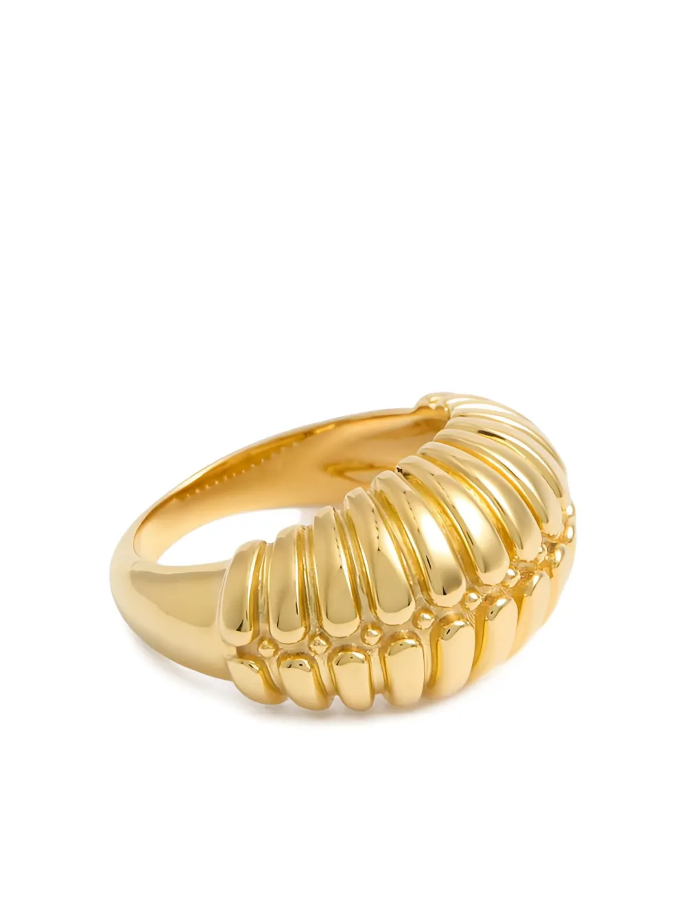 Daphine Sofia ribbed ring - Geel