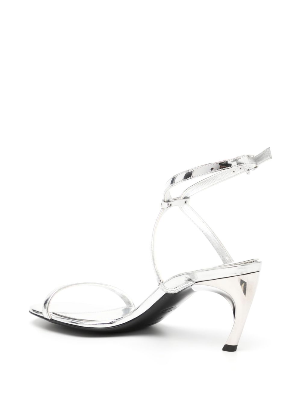 Alexander McQueen Armadillo 90mm metallic sandals Women