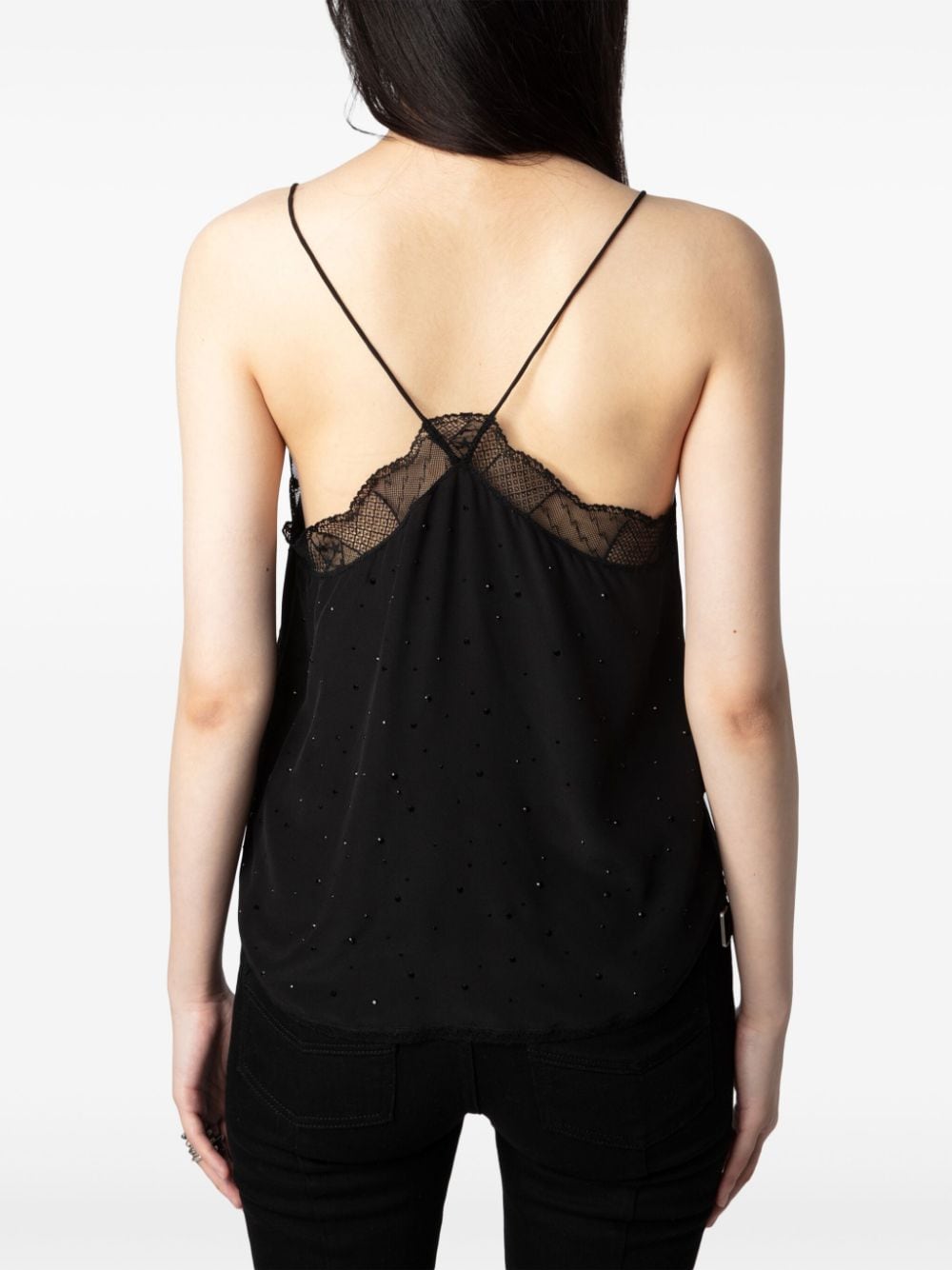 Shop Zadig & Voltaire Christy Silk Top In Black