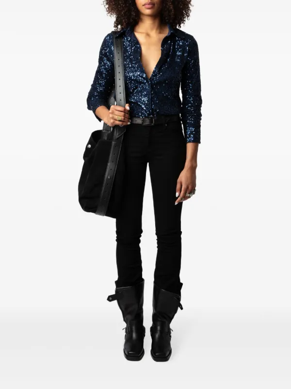Zadig&Voltaire Tawny Sequins Shirt | Blue | FARFETCH