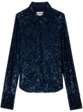 Zadig&Voltaire Tawny sequins shirt - Blue