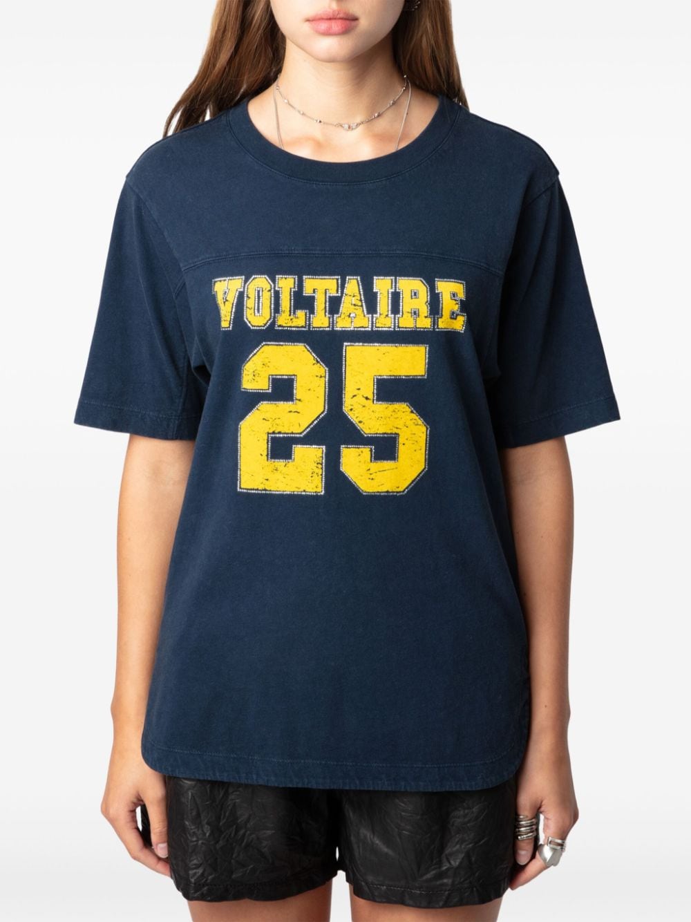 Shop Zadig & Voltaire Bow T-shirt In Blue