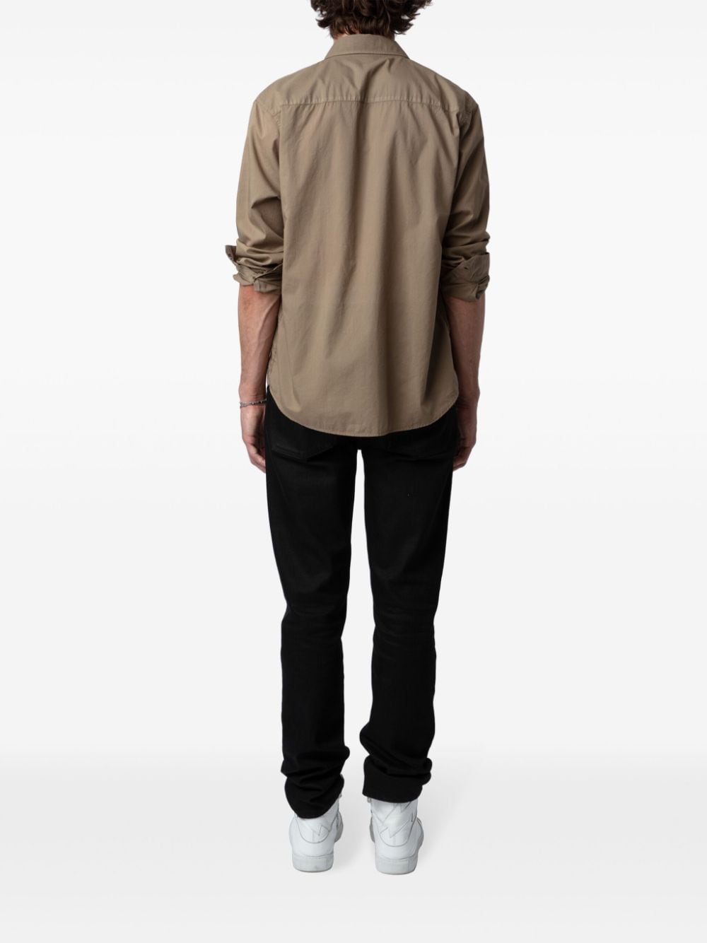 Shop Zadig & Voltaire Thibaut Cotton Shirt In Brown