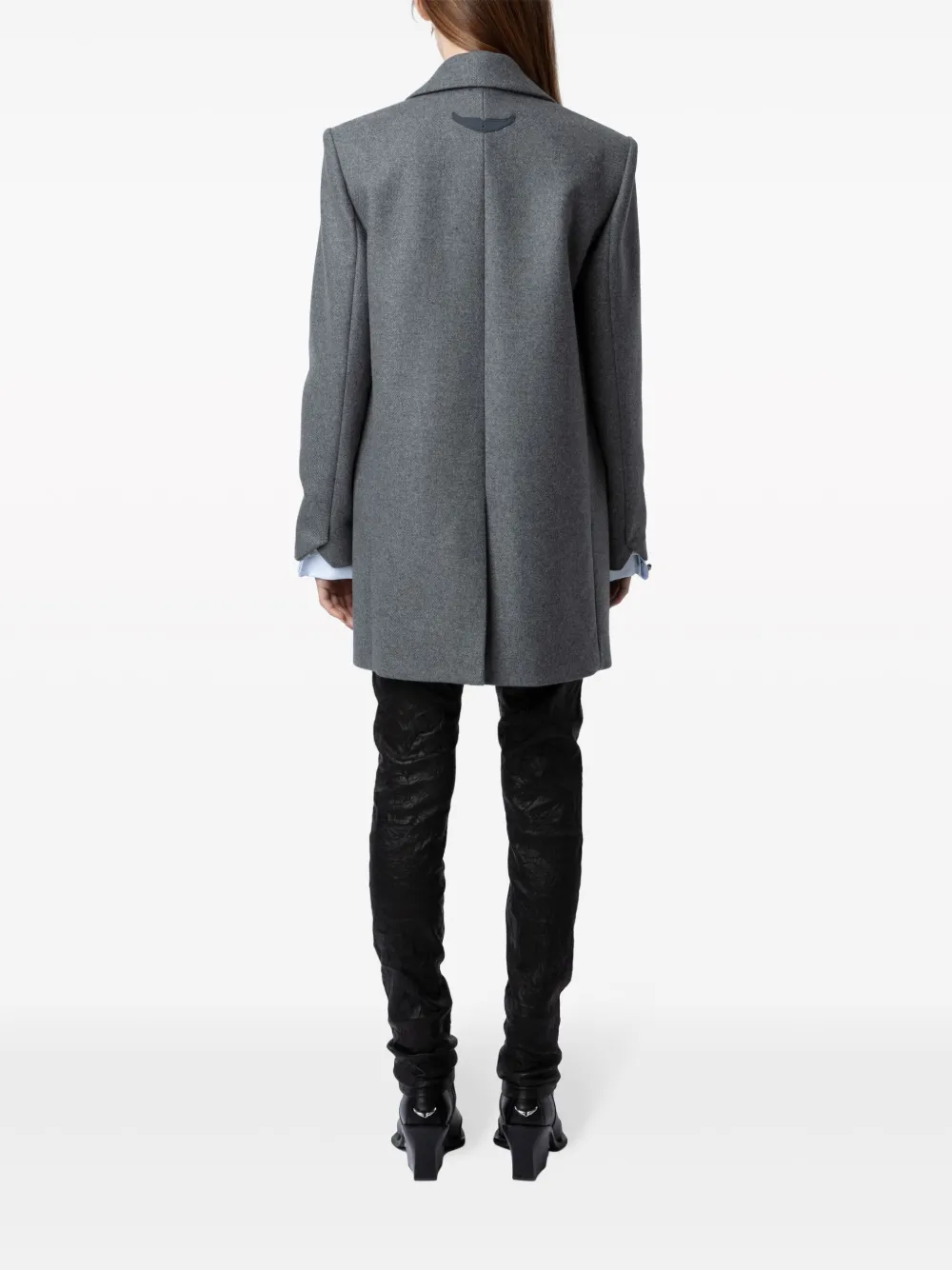 Zadig&Voltaire Mantel met enkele rij knopen Grijs