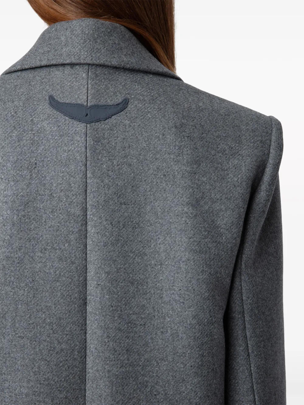 Zadig&Voltaire Mantel met enkele rij knopen Grijs