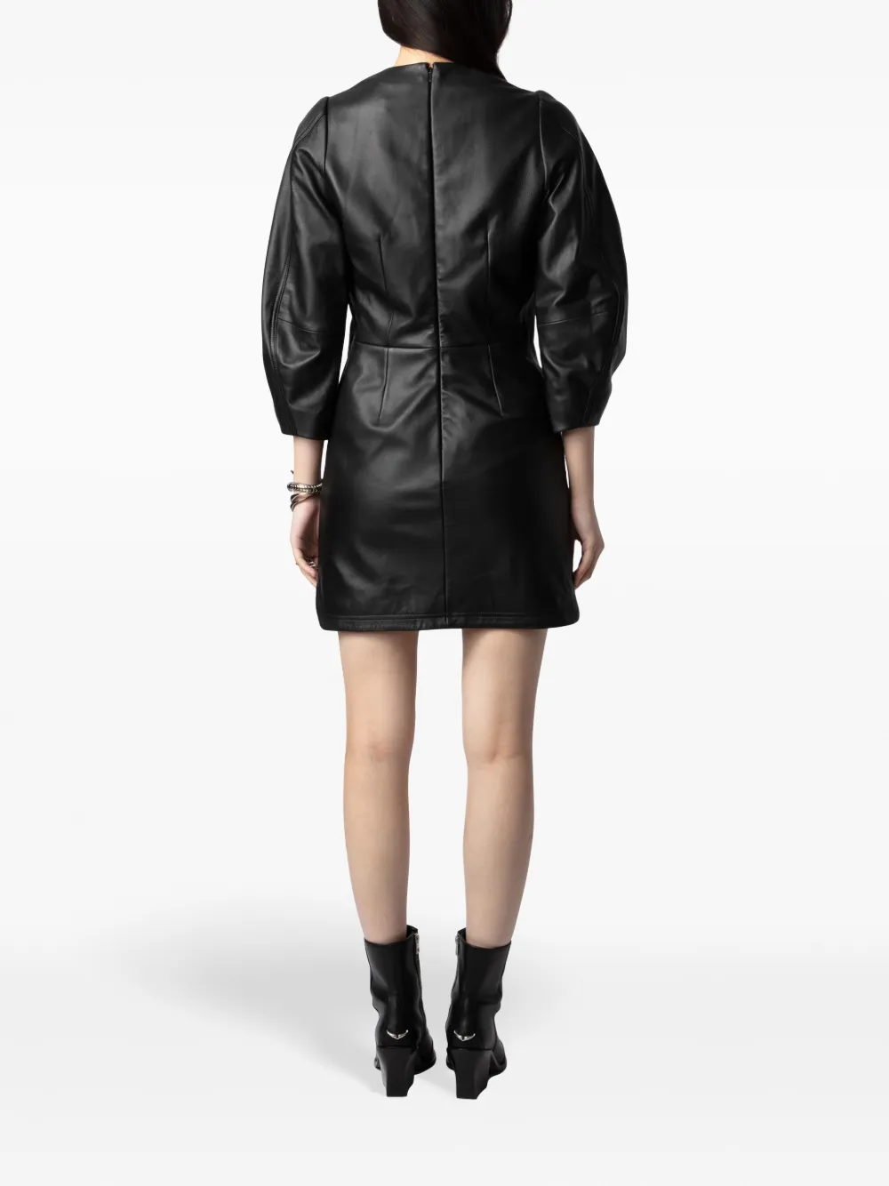Zadig&Voltaire Leren mini-jurk Zwart