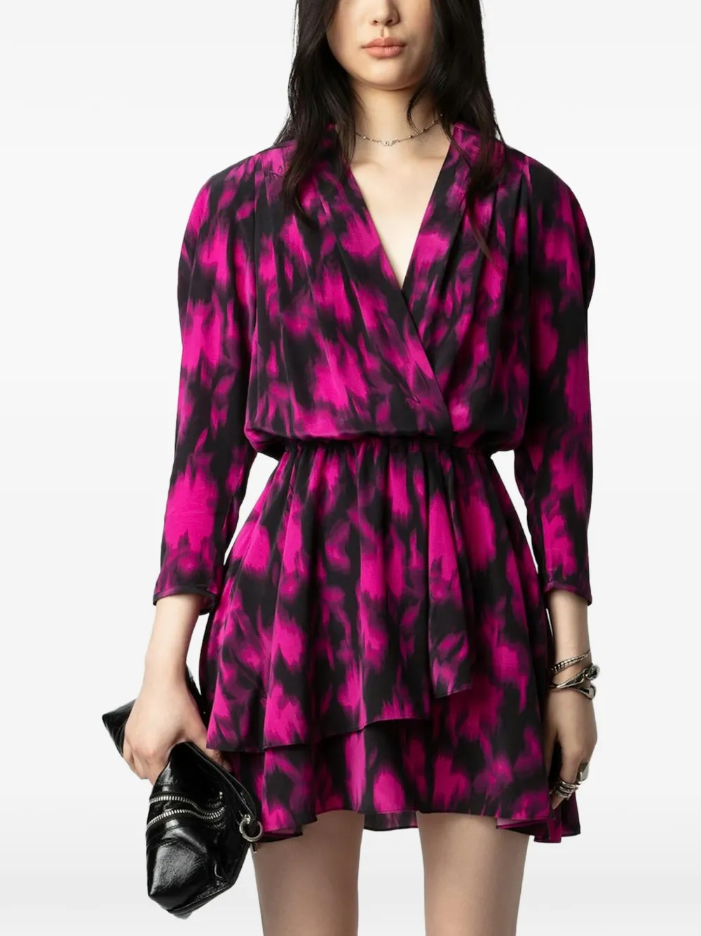 Zadig&Voltaire Rogers zijden mini-jurk Roze
