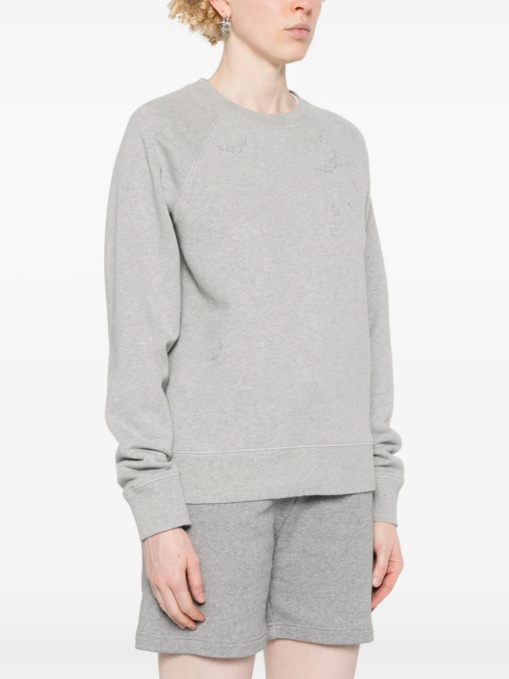 Zadig&Voltaire Rain ラインストーン スウェットシャツ グレー FARFETCH JP