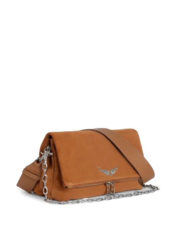 Zadig Voltaire Rocky Suede Shoulder Bag Brown FARFETCH AO