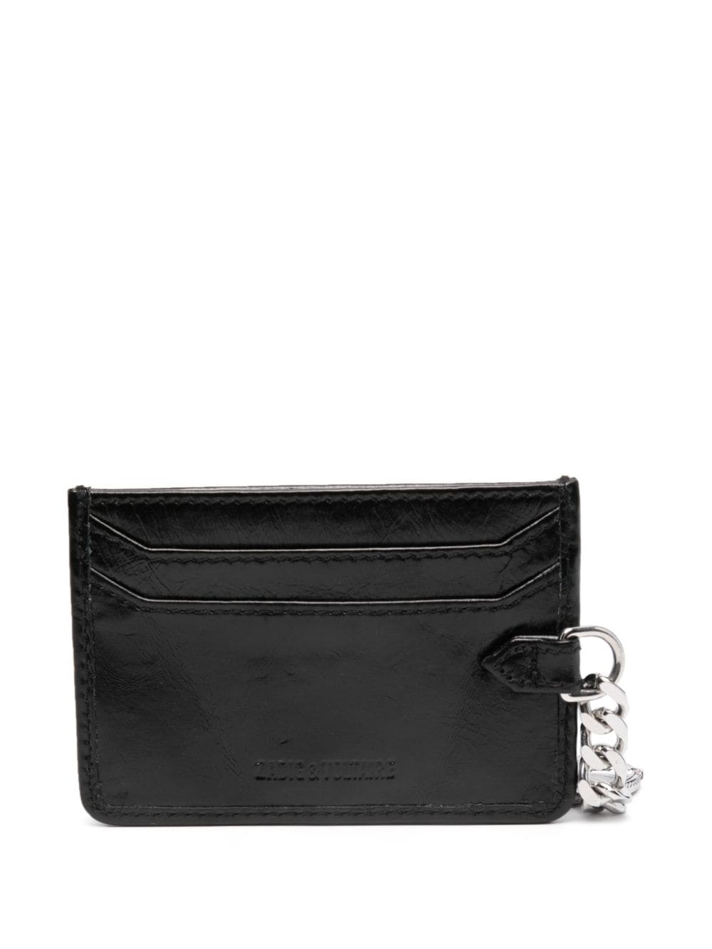 Shop Zadig & Voltaire Sunny Pass Leather Card Holder In Black