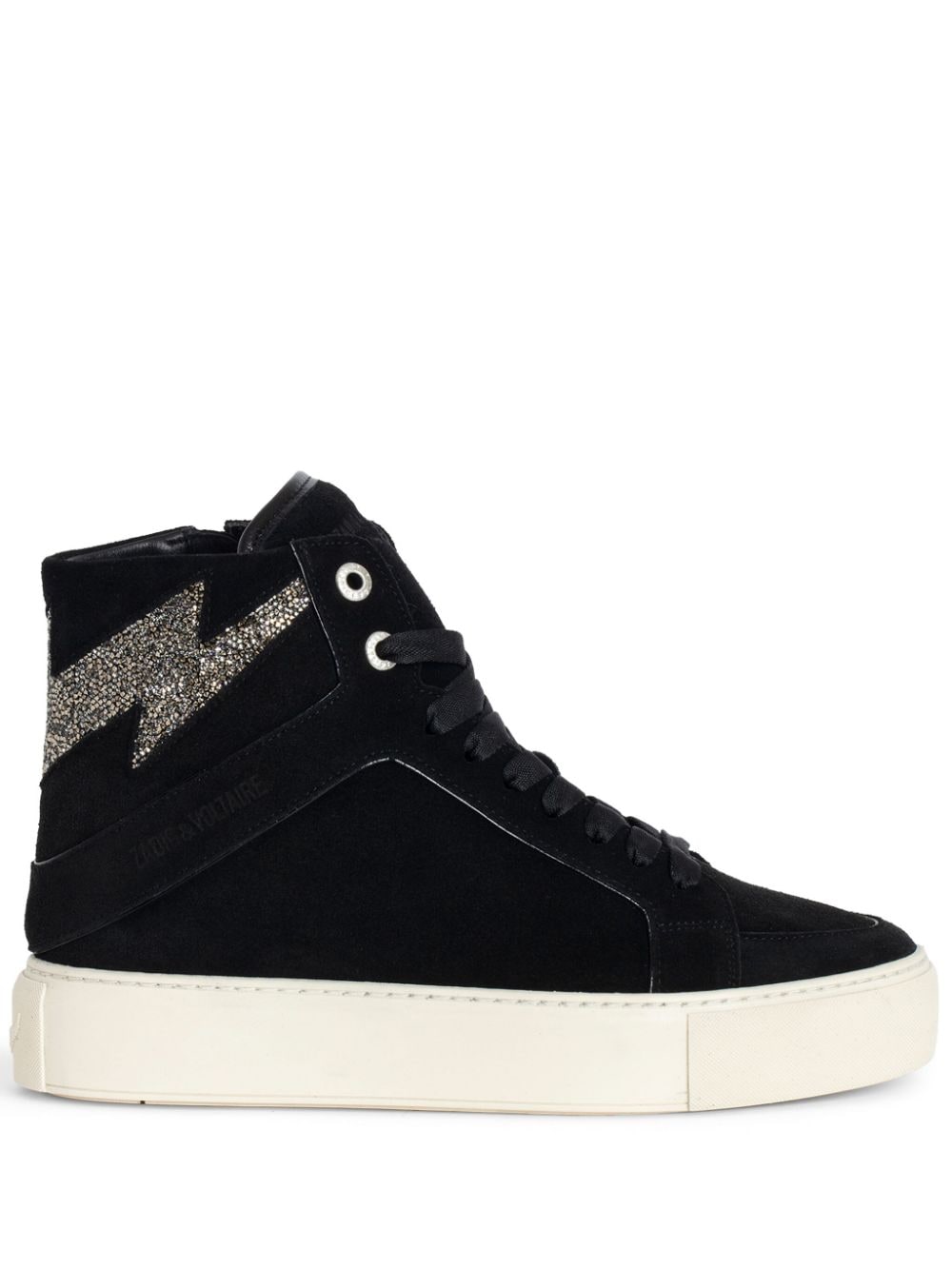 Zadig&Voltaire ZV1747 High Flash high-top platform trainers Black