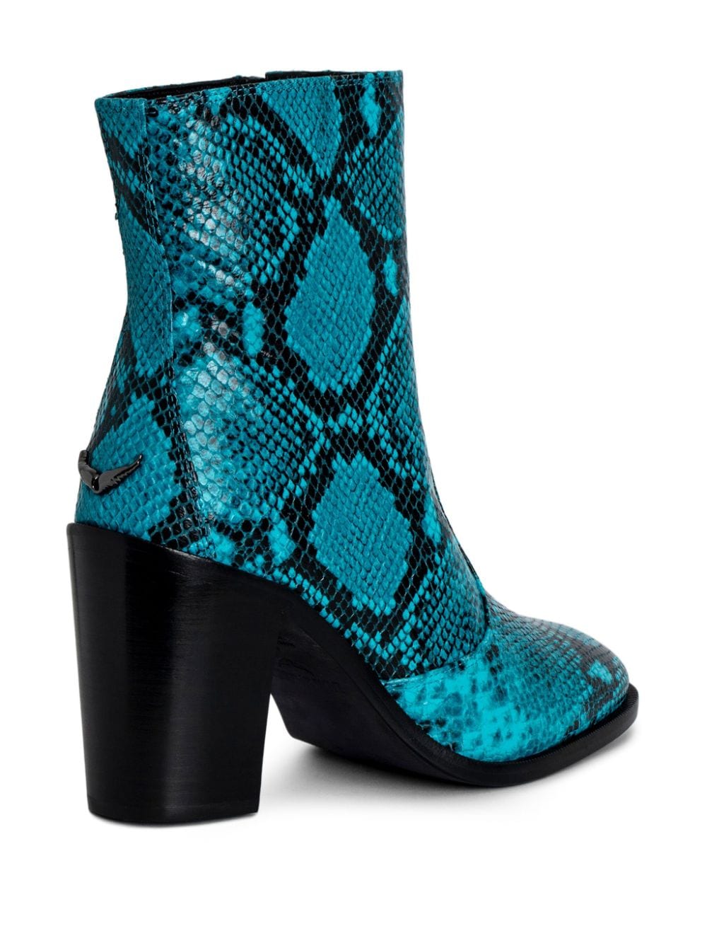 ZADIG & VOLTAIRE PREISER 85MM SNAKESKIN-EFFECT ANKLE BOOTS 