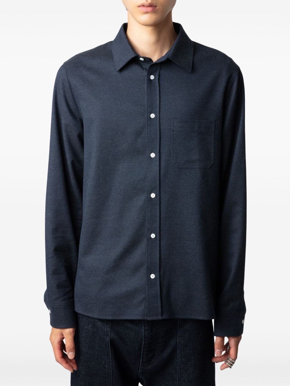 Shop Zadig & Voltaire Stan Shirt In Blue