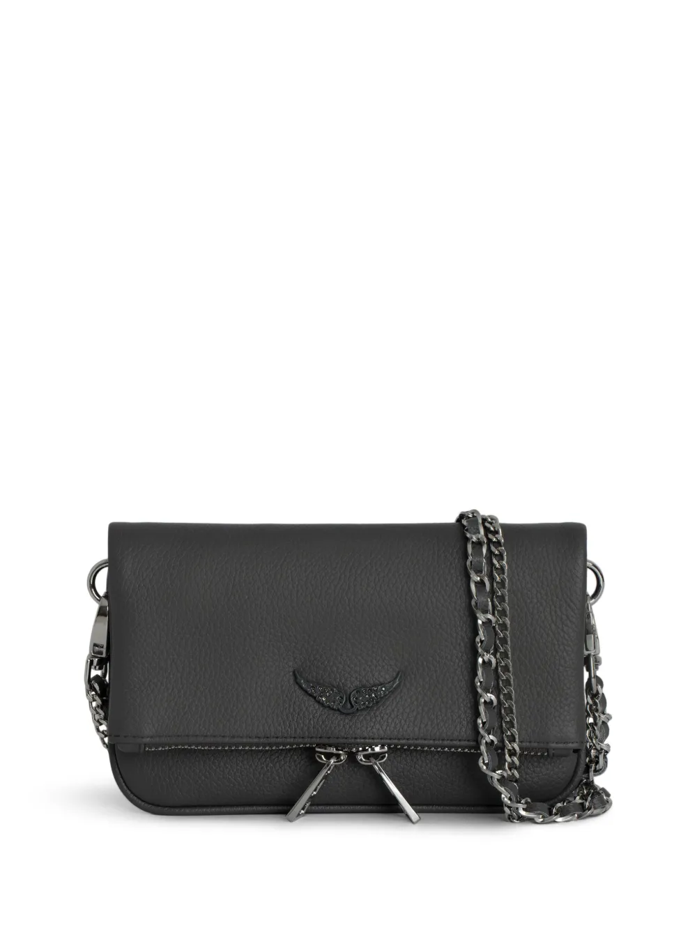 Zadig&Voltaire Rock leather clutch bag – Black