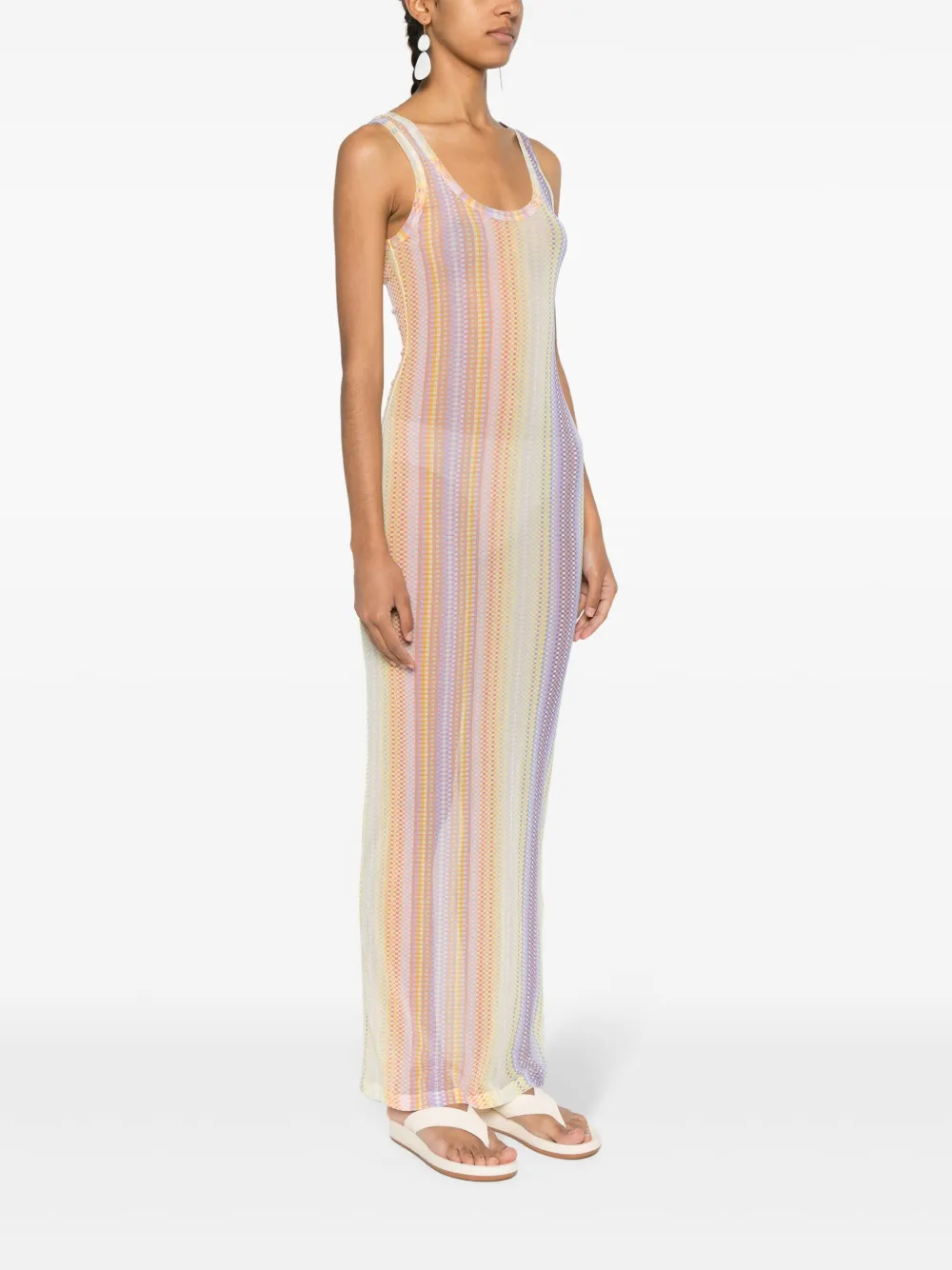 Missoni Sheer Mesh Maxi Dress Yellow FARFETCH UK