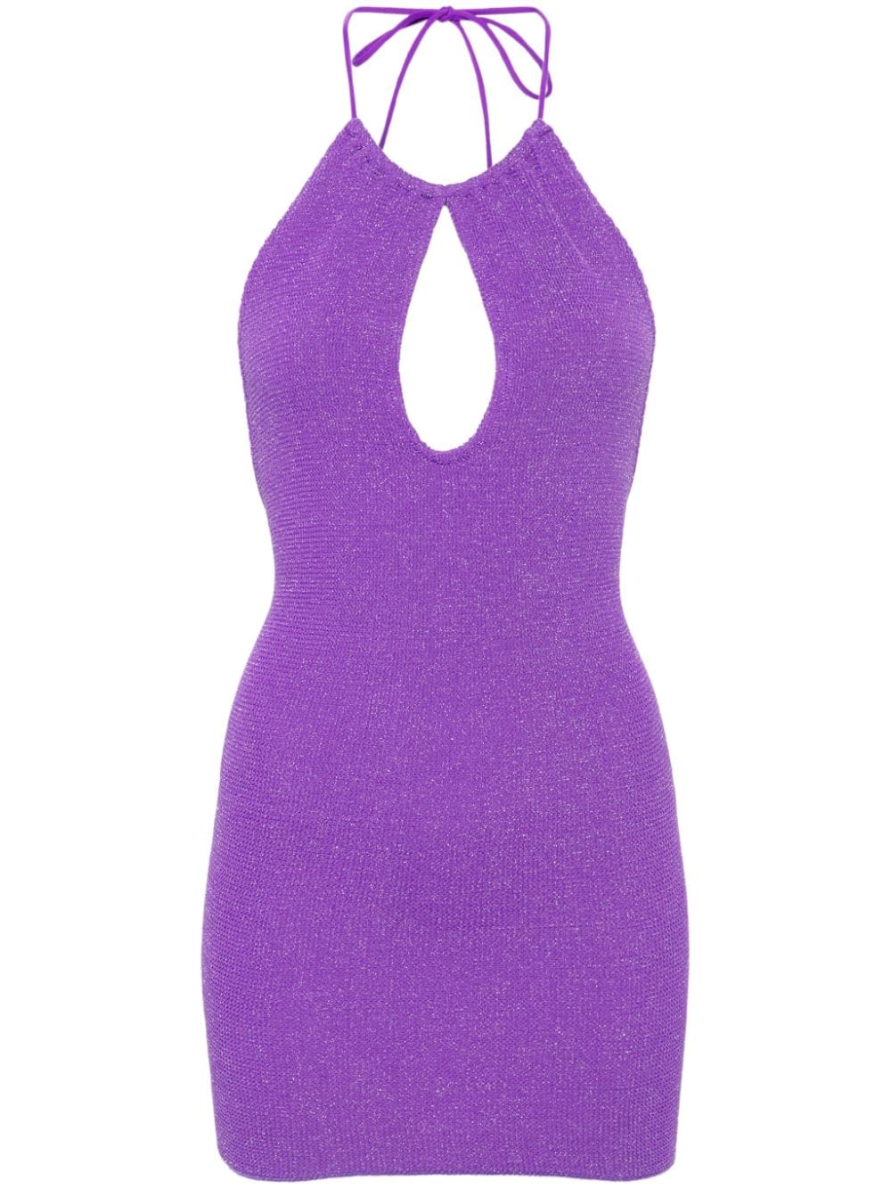 Mc2 Saint Barth Palmer Lurex Mini Dress In Purple