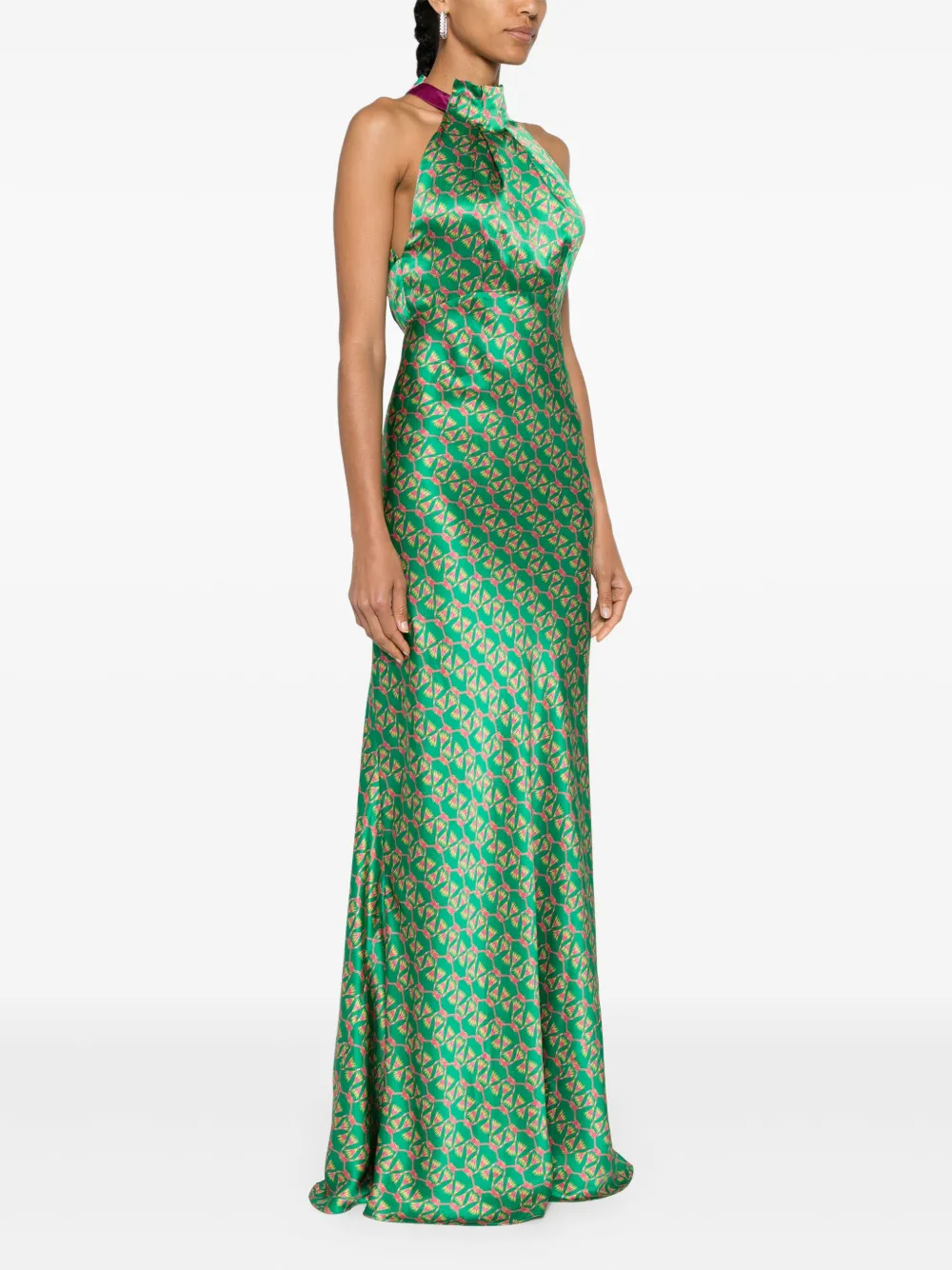 Saloni floral silk maxi dress Smart Closet