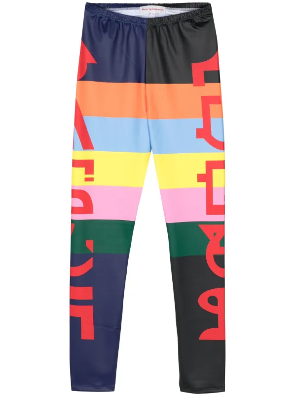 Walter Van Beirendonck Cosmic Dancer Graphic-print Leggings in Red