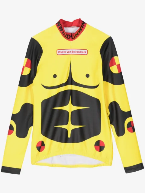 Walter Van Beirendonck Fietsshirt met lange mouwen en Dummy-print