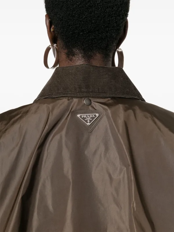 【関税&送料込み】Prada Corduroy-Collar Storm Jacket Prada corduroy-collar Storm Jacket | Brown | FARFETCH GR