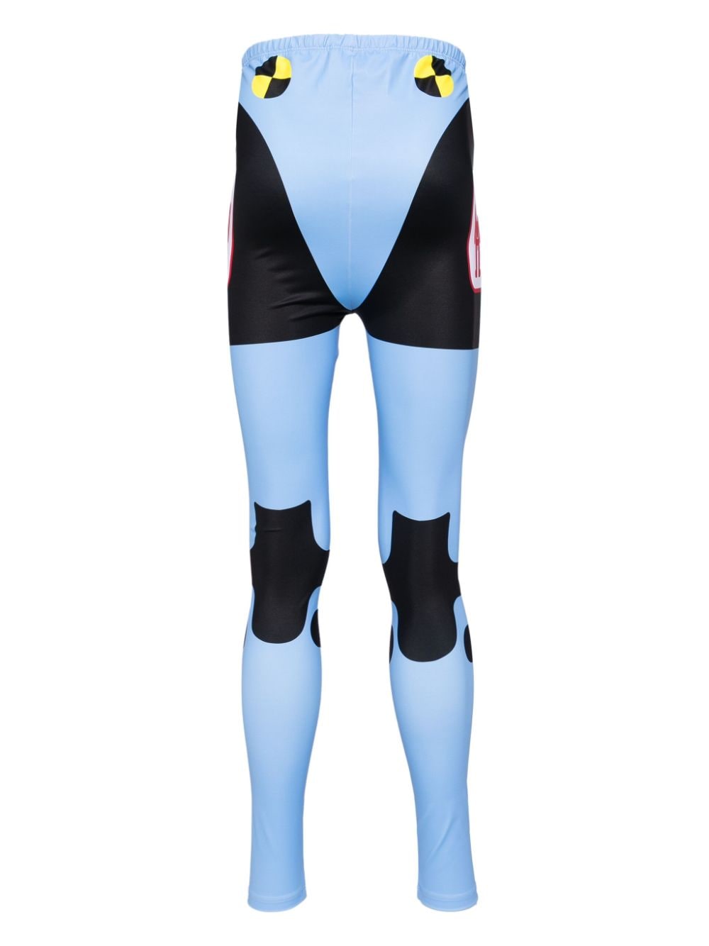 Shop Walter Van Beirendonck Dummy-print Cycling Leggings In Blue