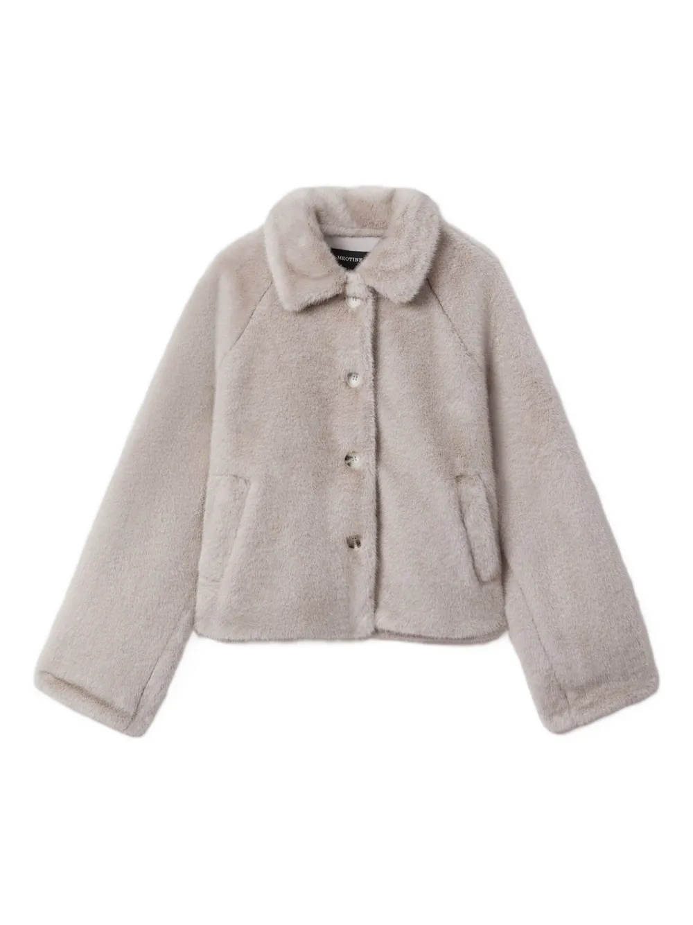 MEOTINE buttoned-front faux fur jacket | Grey | Image 1