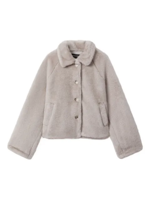 MEOTINE buttoned-front faux fur jacket