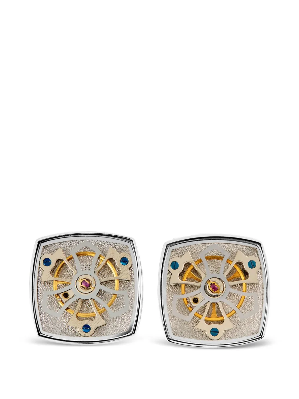 Tateossian spinning cufflinks - シルバートーン Tateossian spinning cufflinks - シルバートーン