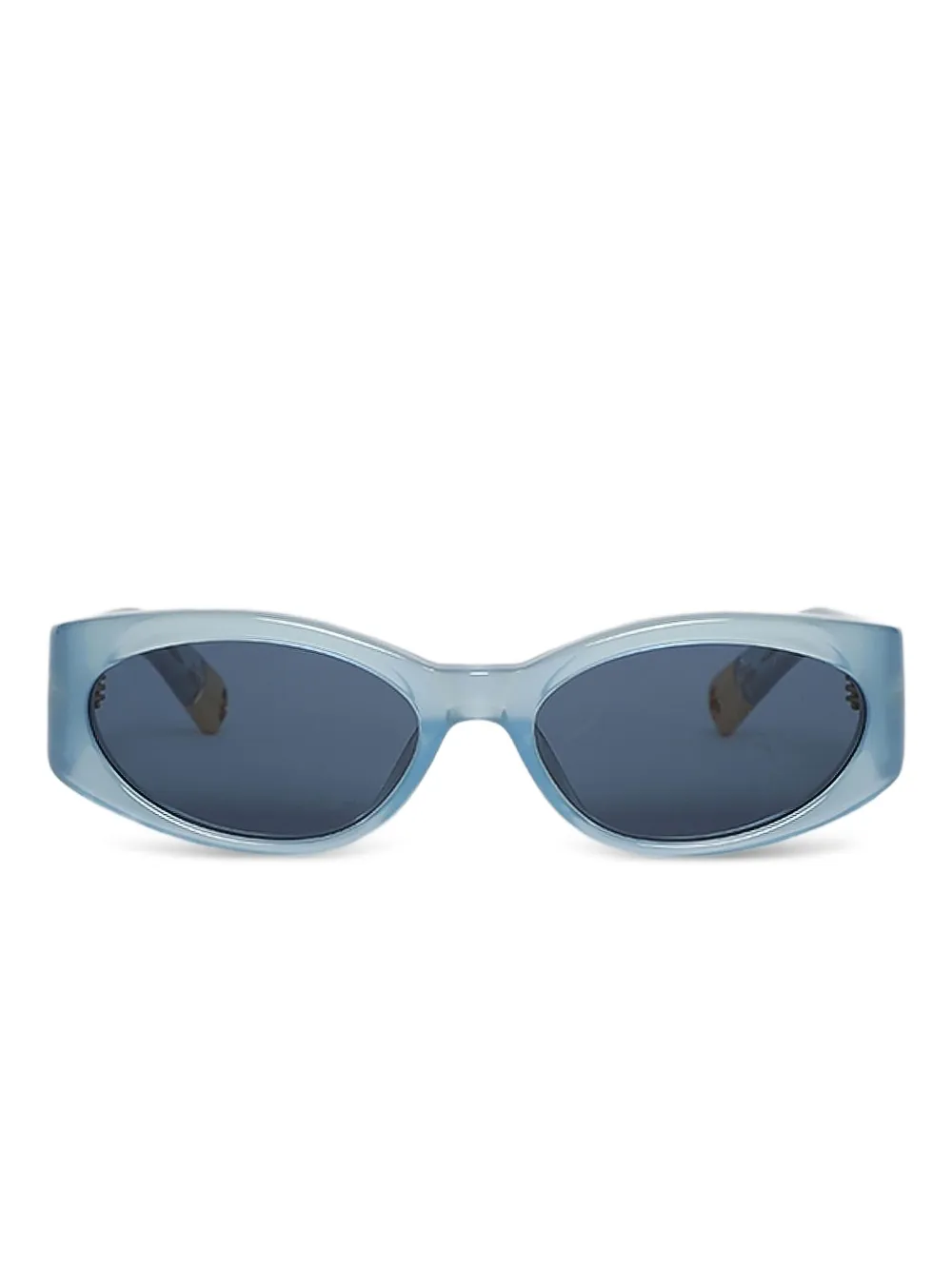Linda Farrow lentes de sol con armazón ovalado en colaboración con Jacquemus | azul | Image 1