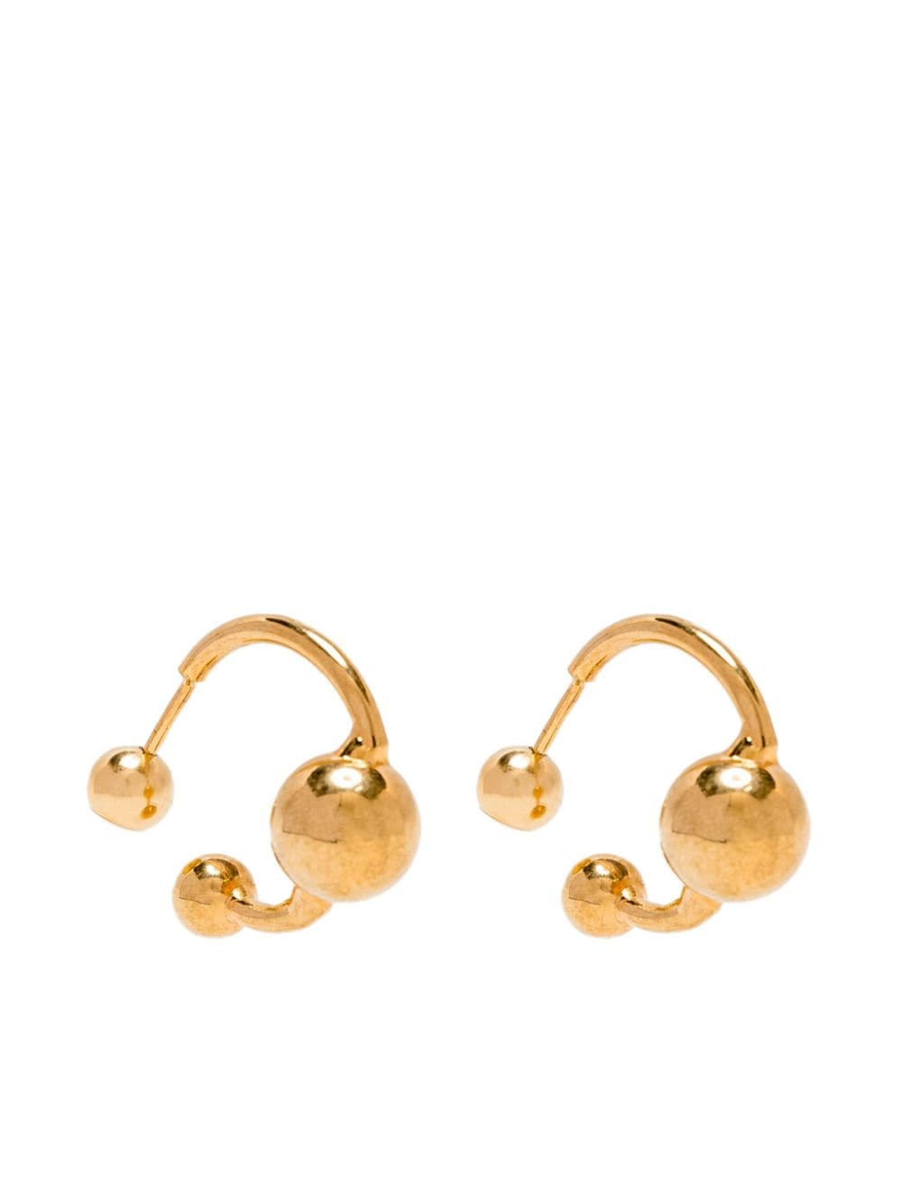 Jean Paul Gaultier beaded half-hoop earrings - Oro