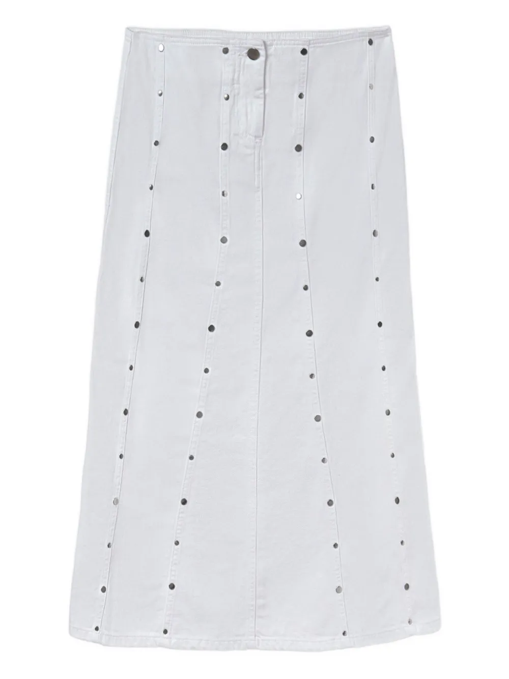 Gimaguas Stud-embellished Midi Skirt In White
