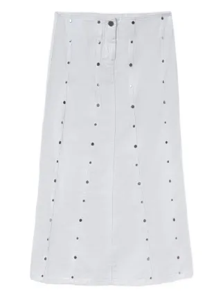 Gimaguas stud-embellished Midi Skirt | White | FARFETCH