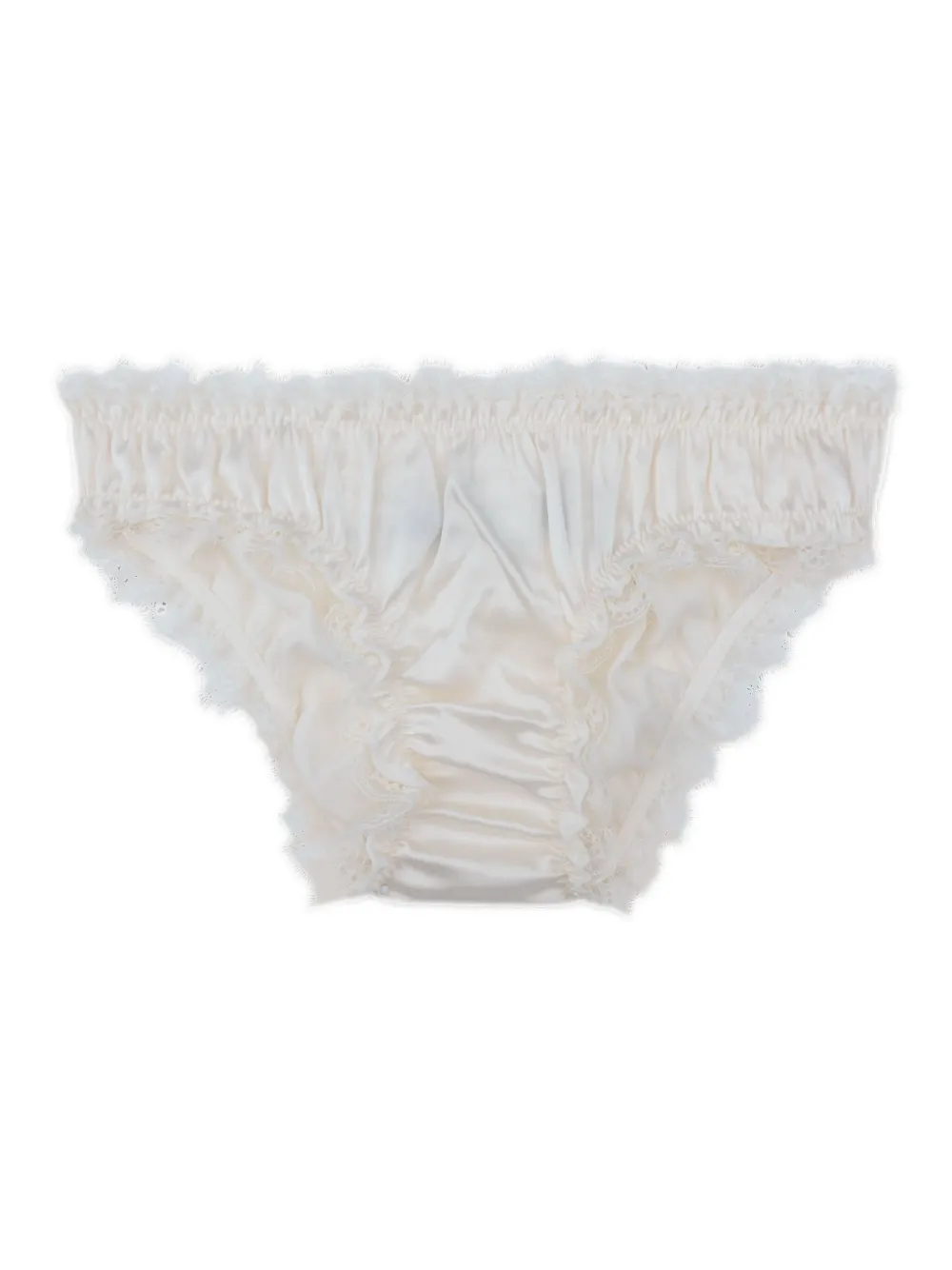 Love Stories lace-trimmed embroidered briefs | White | Image 1