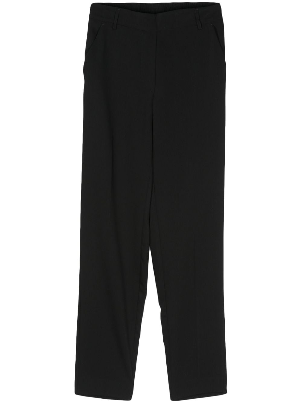 Blanca Vita slim-fit cropped trousers Zwart