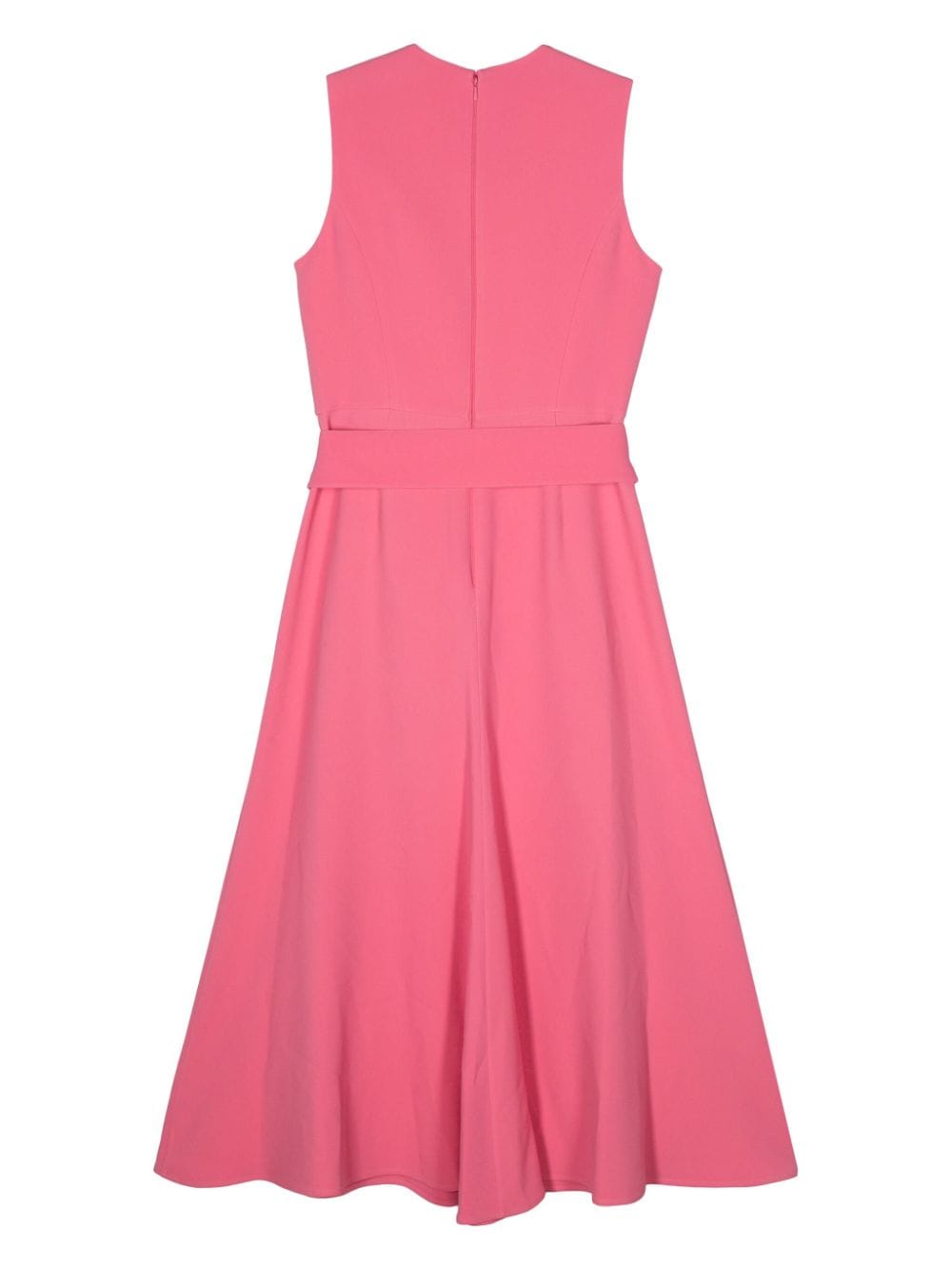 Shop Elie Saab Flared Belted Dress In Pink