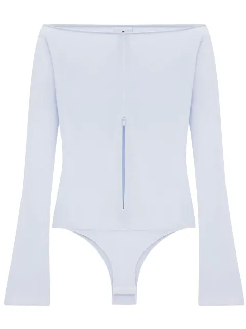 Courrèges body con hombros descubiertos y cierre