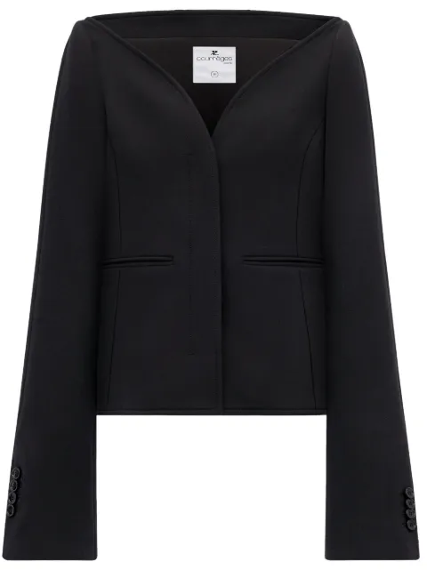 Courrèges 일립스 헤리티지 칼라리스 블레이저
