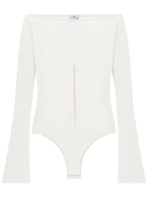 Courrèges off-shoulder zipped bodysuit