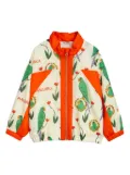 Mini Rodini graphic-print logo bomber jacket - White