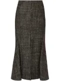 ERDEM fluted midi skirt - Brown