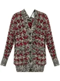 ERDEM oversized knitted cardigan - Red