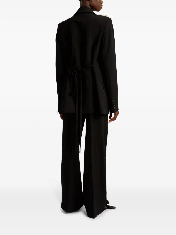 【関税込み】Erdem ブラック ストレートパンツ ERDEM ストレートパンツ | ブラック | FARFETCH JP