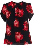 ERDEM floral-print top - Black