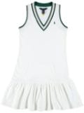 Ralph Lauren Kids Polo Pony V-neck tennis dress - White