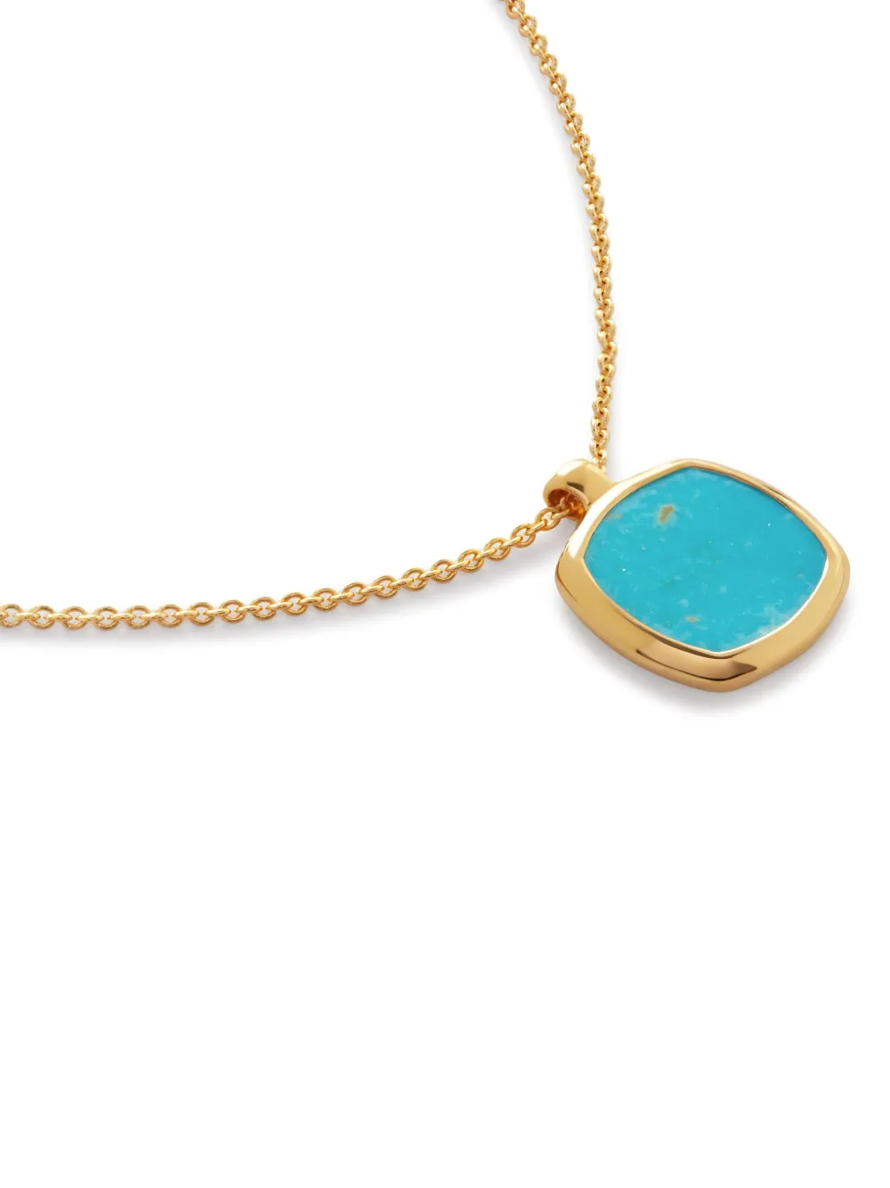 Monica Vinader Delphi halsketting met hanger van turkoois - Goud