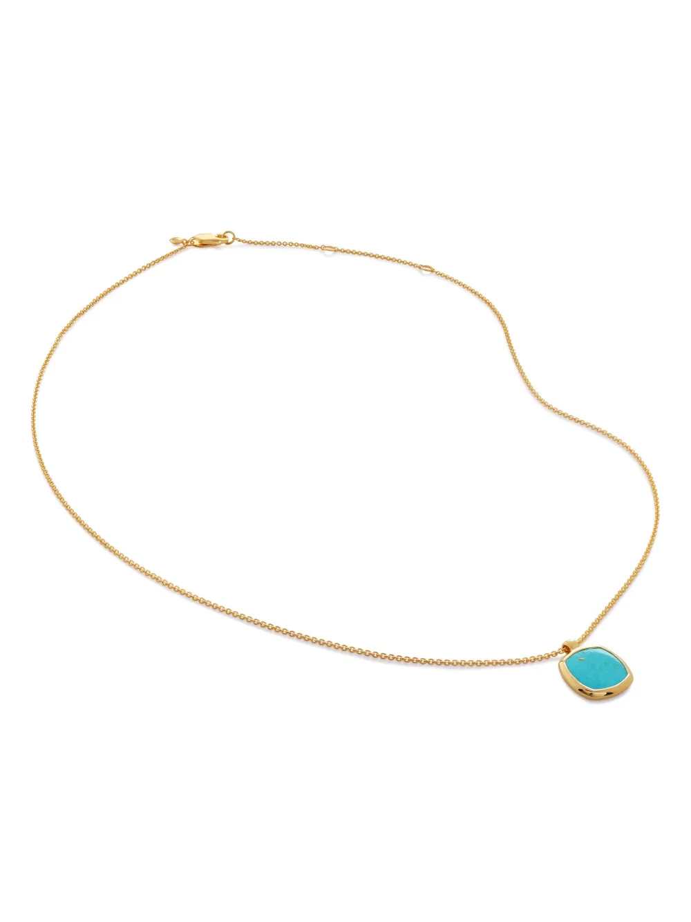 Monica Vinader Delphi turquoise pendant necklace | Gold | Image 1