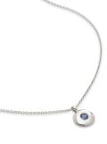 Monica Vinader September sapphire pendant necklace - Silver