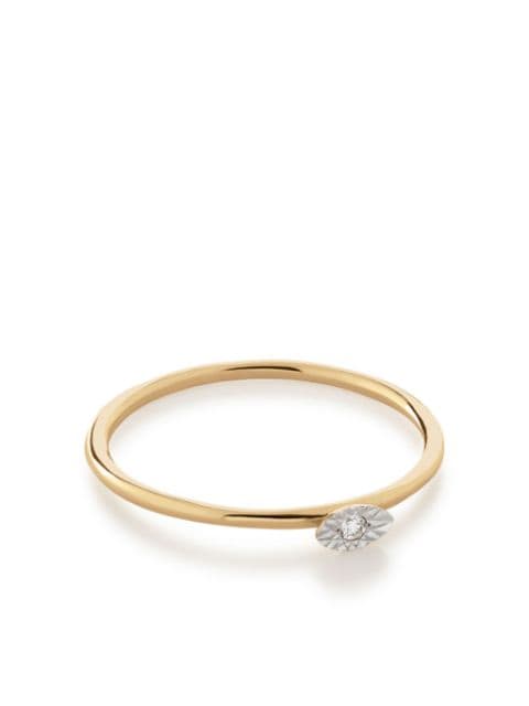 Monica Vinader 14kt yellow gold diamond ring