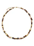 Monica Vinader Rio beaded tiger eye necklace - Gold